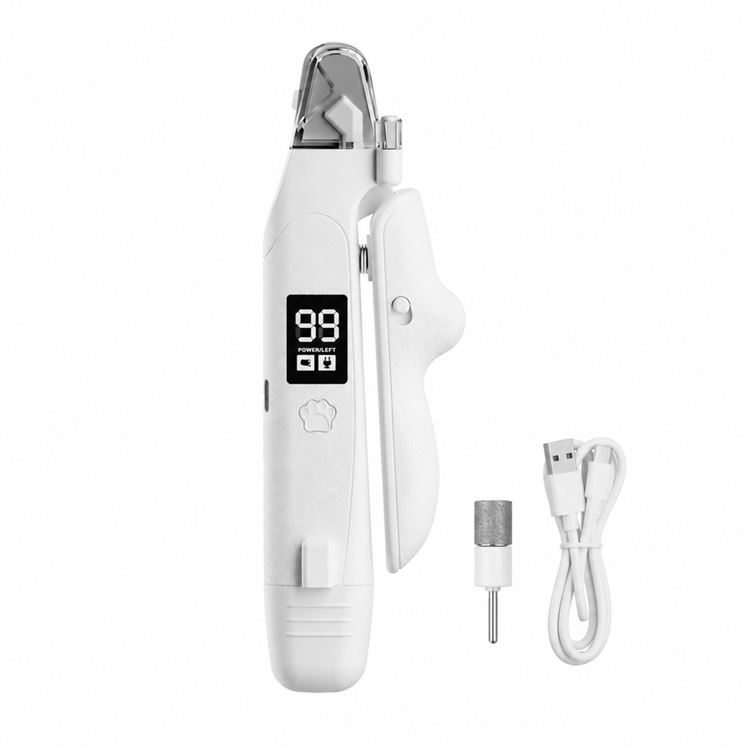Elektrische nagelknipper - 2-in-1 voor huisdieren - knippen en vijlen - witte Engelstalige verpakking