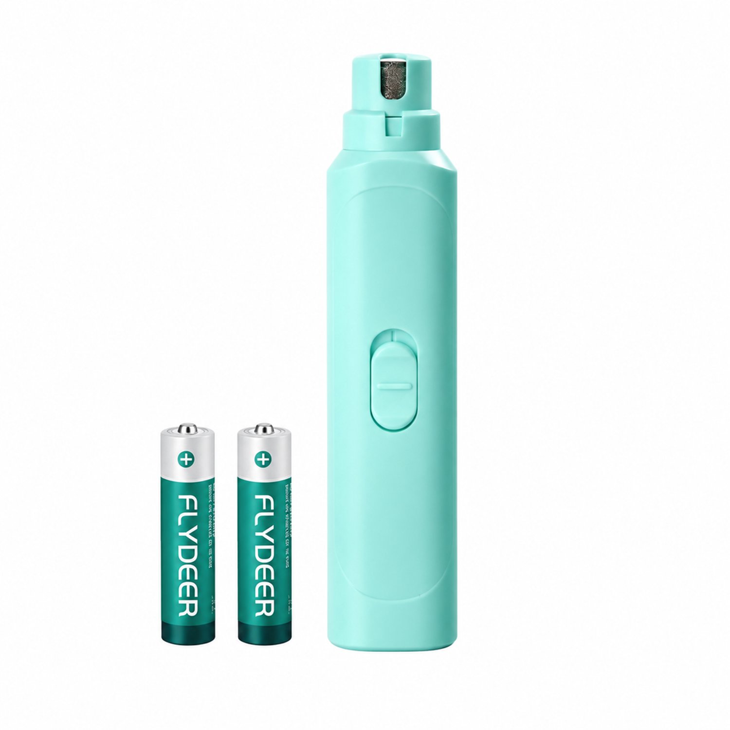Elektrische nageltrimmer - Smaragdgroen - Werkt op batterijen - Voor katten en kleine en grote honden - Inclusief 2 batterijen