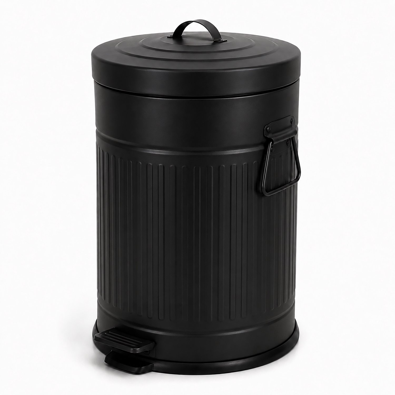 Prullenbak - 20 l - retro - zwart