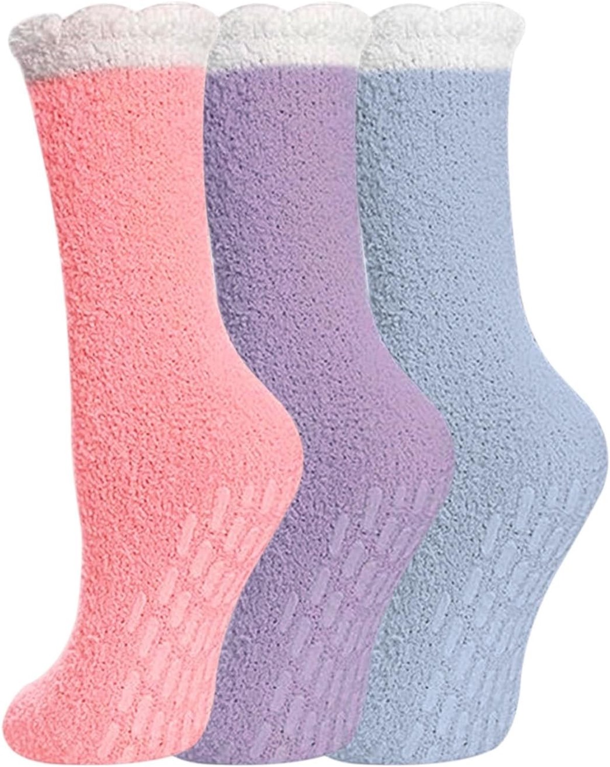 Wintersokken - Meerkleurig - 36-42 EU - Dikke Thermosokken met Antislip - Voor Dames
