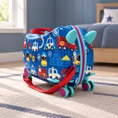 Ride on kinderkoffer- Kinderkoffer - Politie - Handbagage