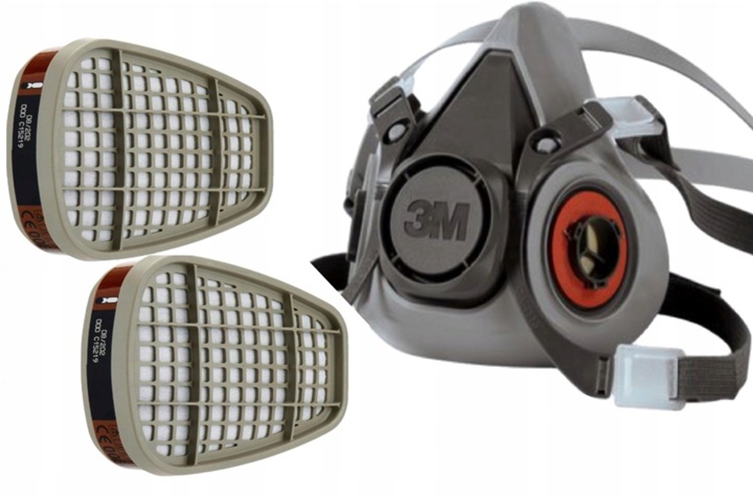 3M 6200 Halfmasker met 6051 Filters - Professionele Bescherming