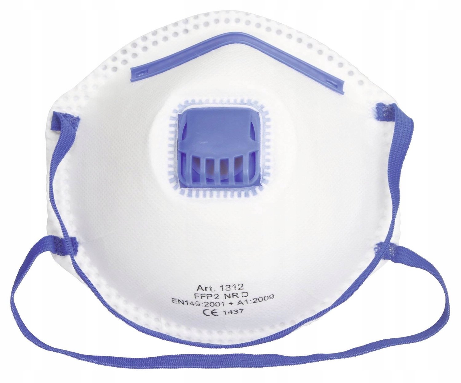 FFP2 NR D stofmasker met ventiel, 10 stuks