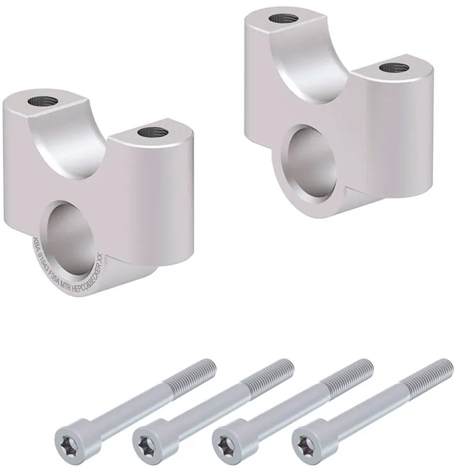 Hepco Becker Bmw R 1250 Gs 18-23 +35mm Stuurverhoger Zilver