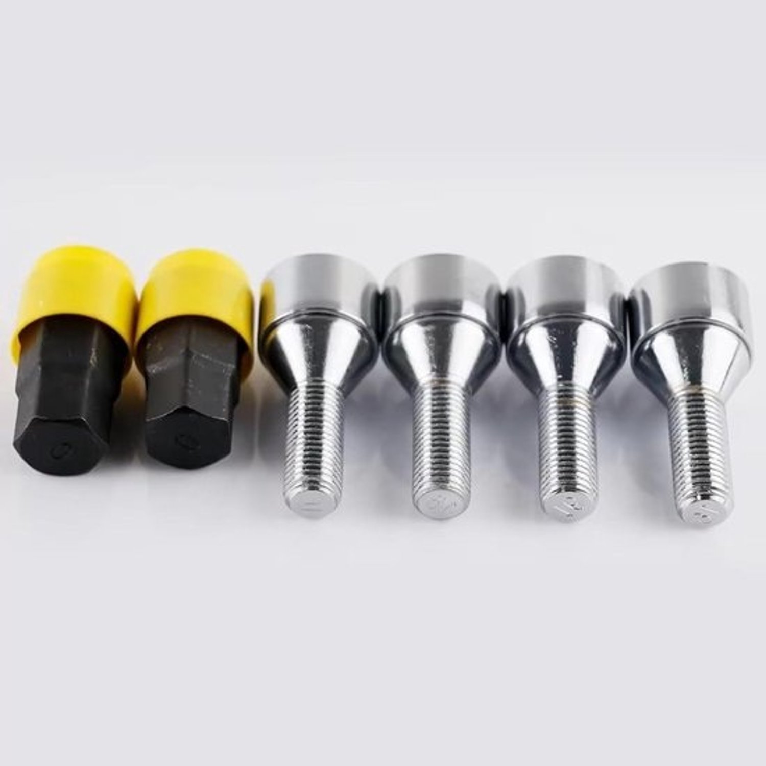 Set wielsloten - Velgbeveiliging - Voor voertuigbescherming - Roestbestendig staal - M12X1.25 - Zwart