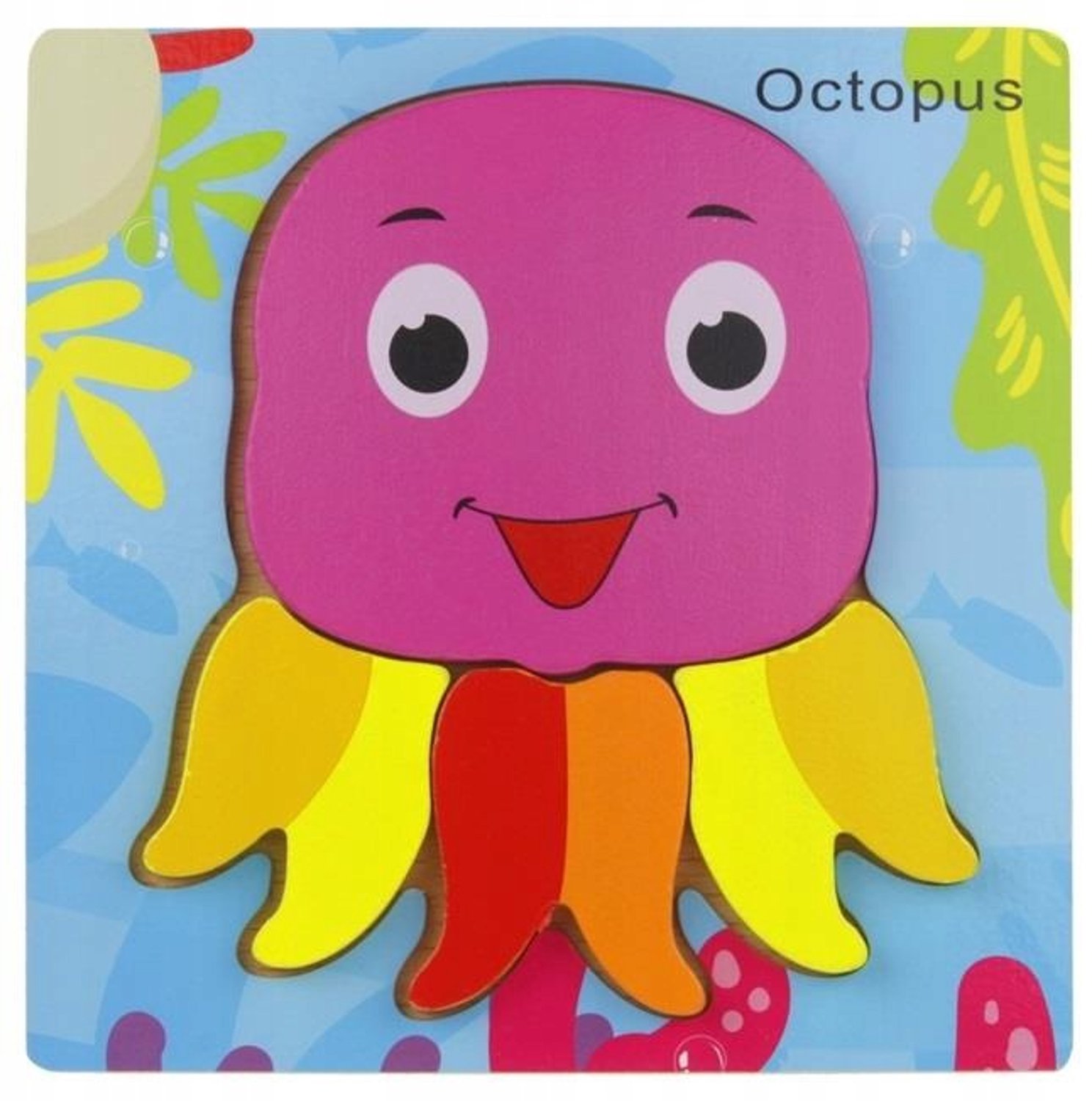 Houten Educatieve Puzzel - Octopus