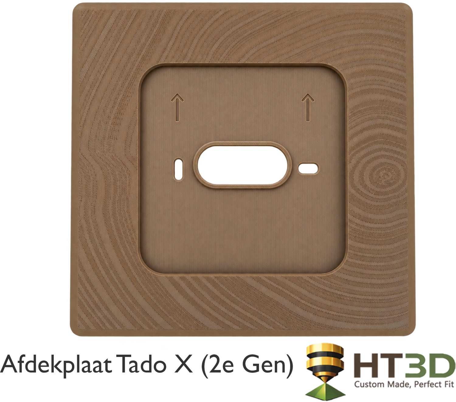 Afdekplaat Tado X - Houtlook - Tado X Thermostaat - Kamerthermostaat - Thermostaat - Muurplaat - Afdekraam - Grondplaat - Houder - HT3D