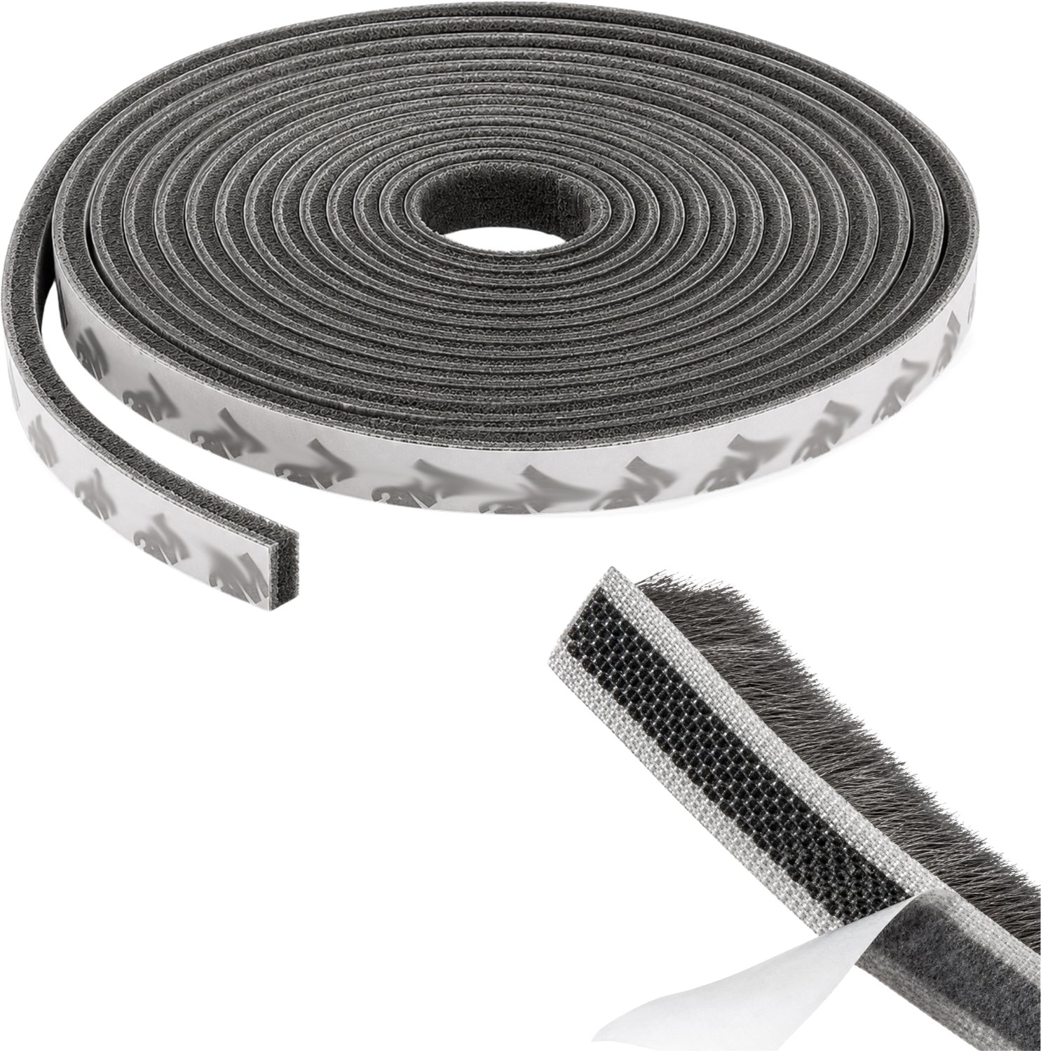 Purepeak Tochtband 10 Meter - Tochtborstel Zelfklevend - Tochtstopper - Tochtstrips voor Deuren - Tochtrol - Deurborstel