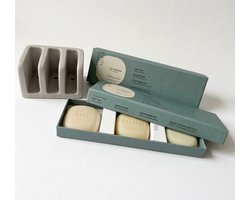 Beauty Disrupted SET 6 bars + soap holder kleine versie Shampoo Conditioner Body bar Handzeep Voyager Travel set Amazonian Amour