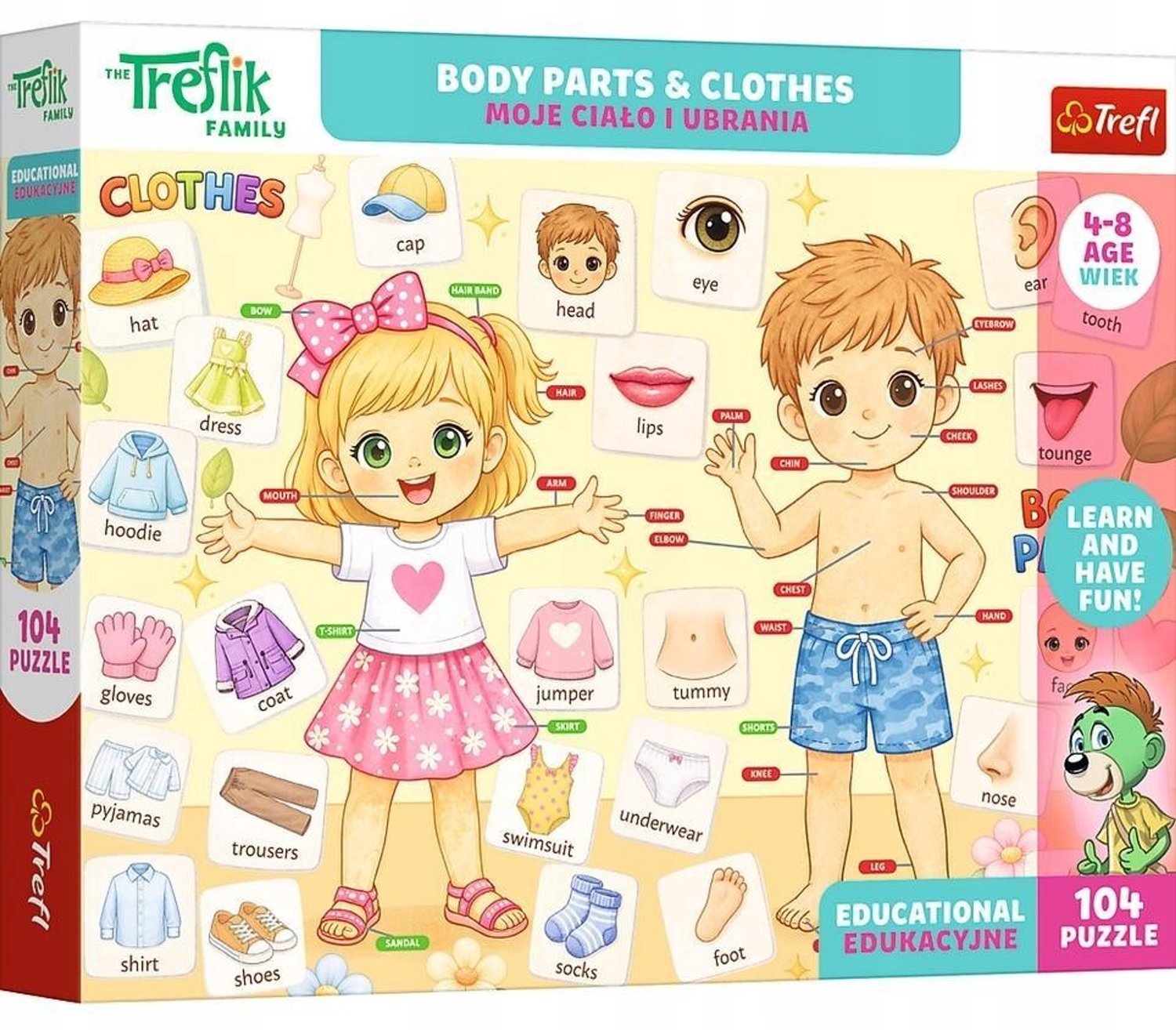Trefl Edukatywne Puzzle 104 Elementy: Mijn Lichaam & Kleding