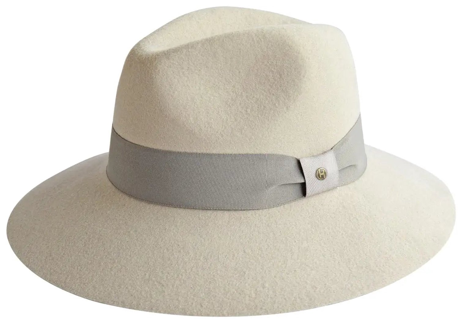 Heather Fedora – Vilten Hoed Dames 100% Wol - Maat: L-XL: 59 cm - Smoke