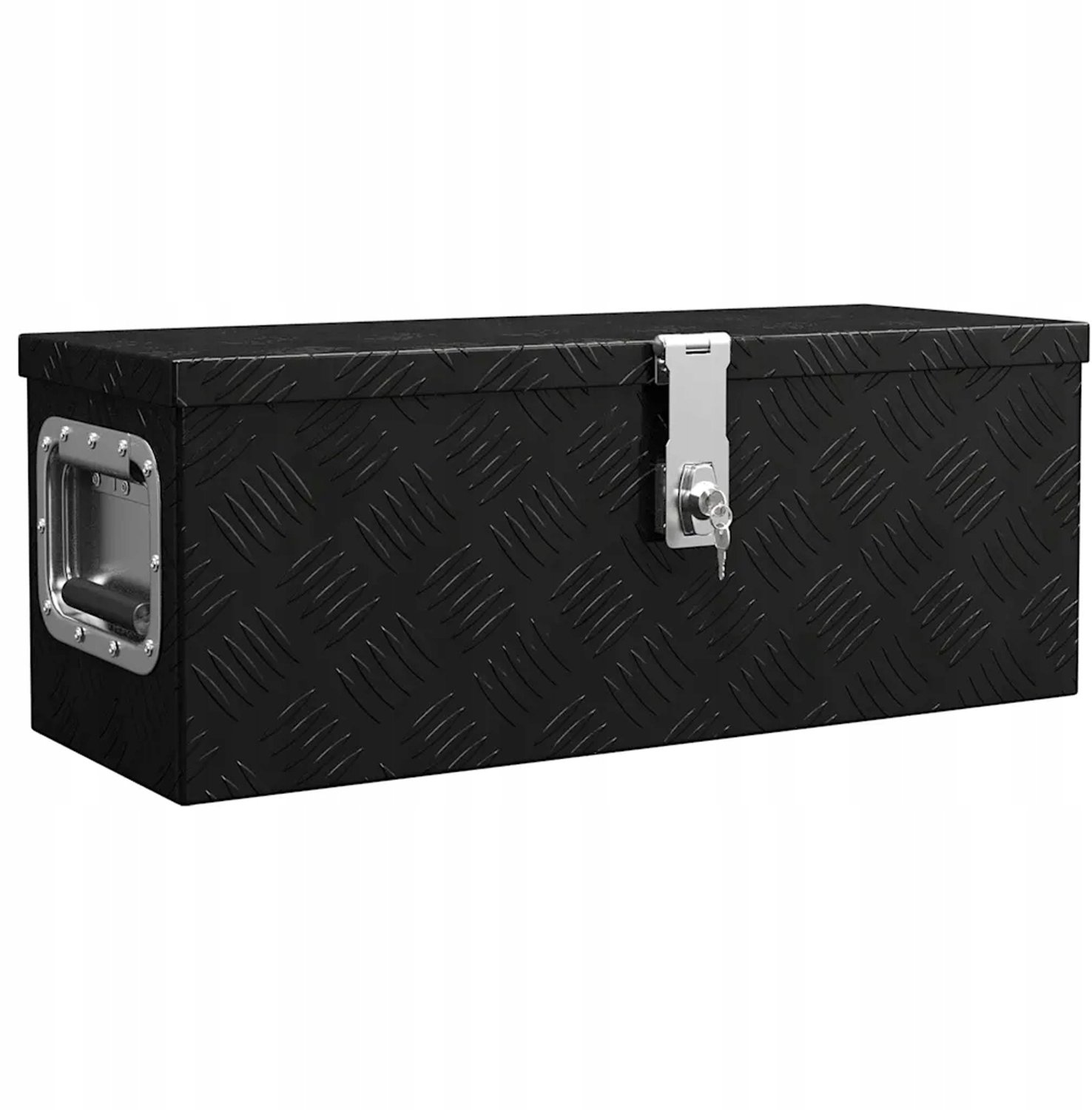 Aluminium Gereedschapskist Zwart 60x23.5x23 cm met Slot