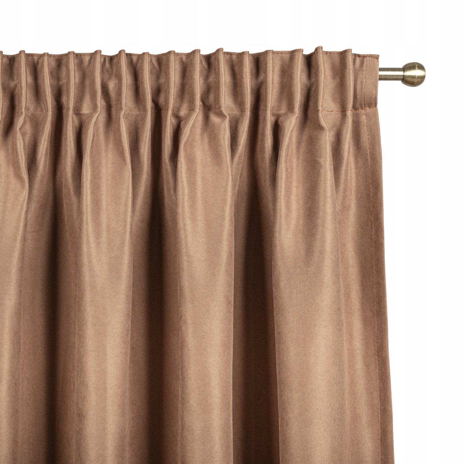 Bruine Velours Gordijn 140x240 cm - Half Verduisterend met Gordijnband