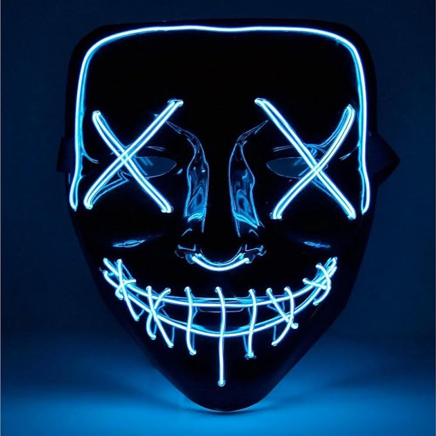 LED Griezelmasker met Afstandsbediening – Oplichtend Gezicht – Halloween & Carnaval – Unisex – Verschillende Kleuren