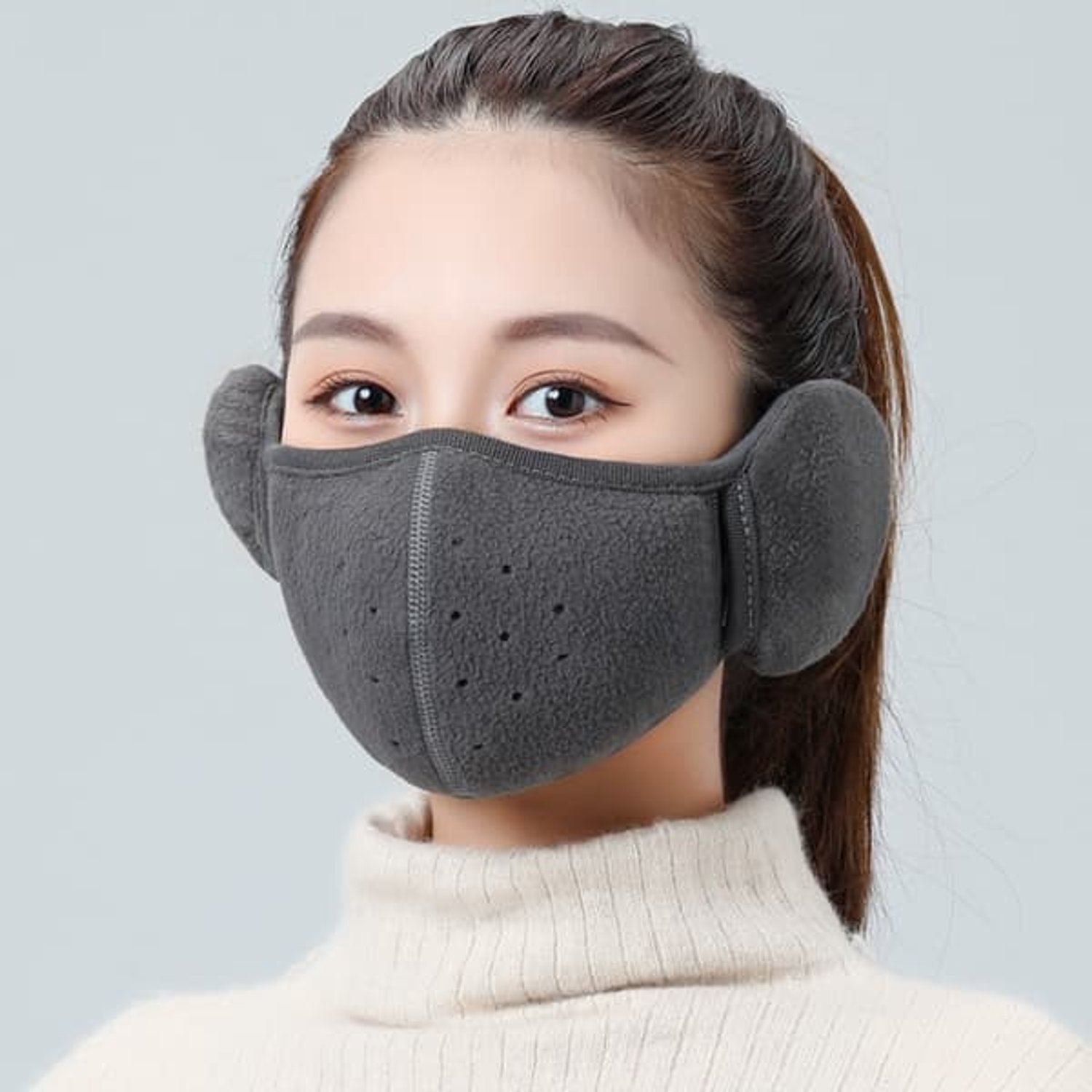 Set van 10 winteroorkappen en -maskers in één ontwerp - Pluche oorkappen | Halfgelaatsmasker | Warme winteroorkappen | Unisex gezichtsmasker