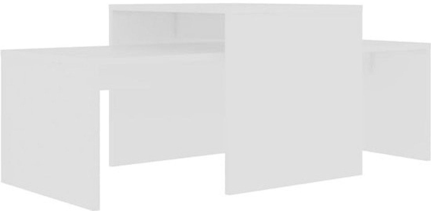 Set van 2 stapelbare salontafels - Wit