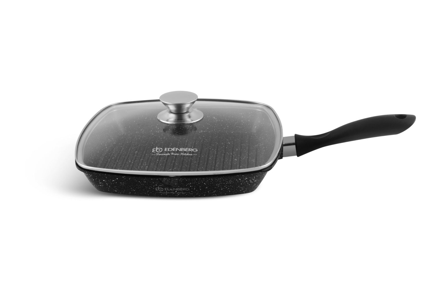 Edenberg Grillpan 28 cm met Deksel - Geschikt voor Inductie