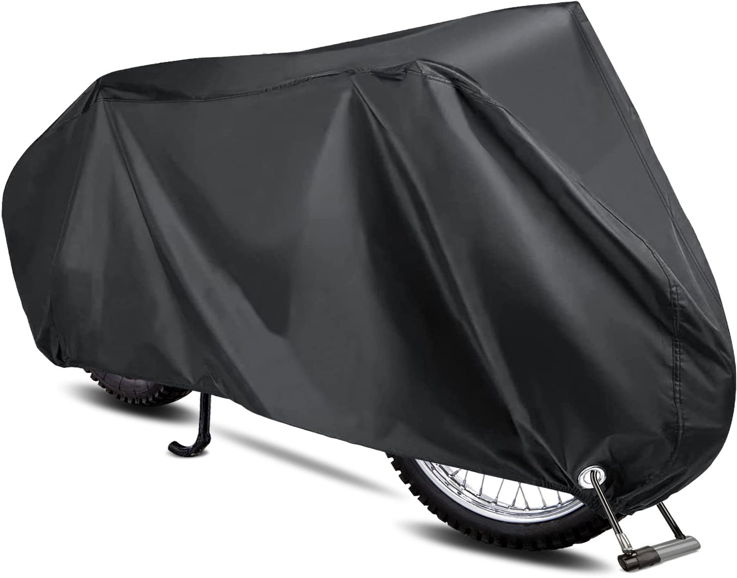 Famanu - Motorhoes - Bescherming tegen weersinvloeden - Waterdicht en UV-bestendig - Zwart 1 stuk