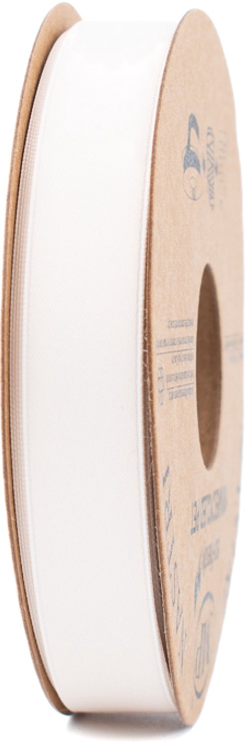 Gerecycled cadeaulint - decoratielint - wit - 15 mm x 20 meter