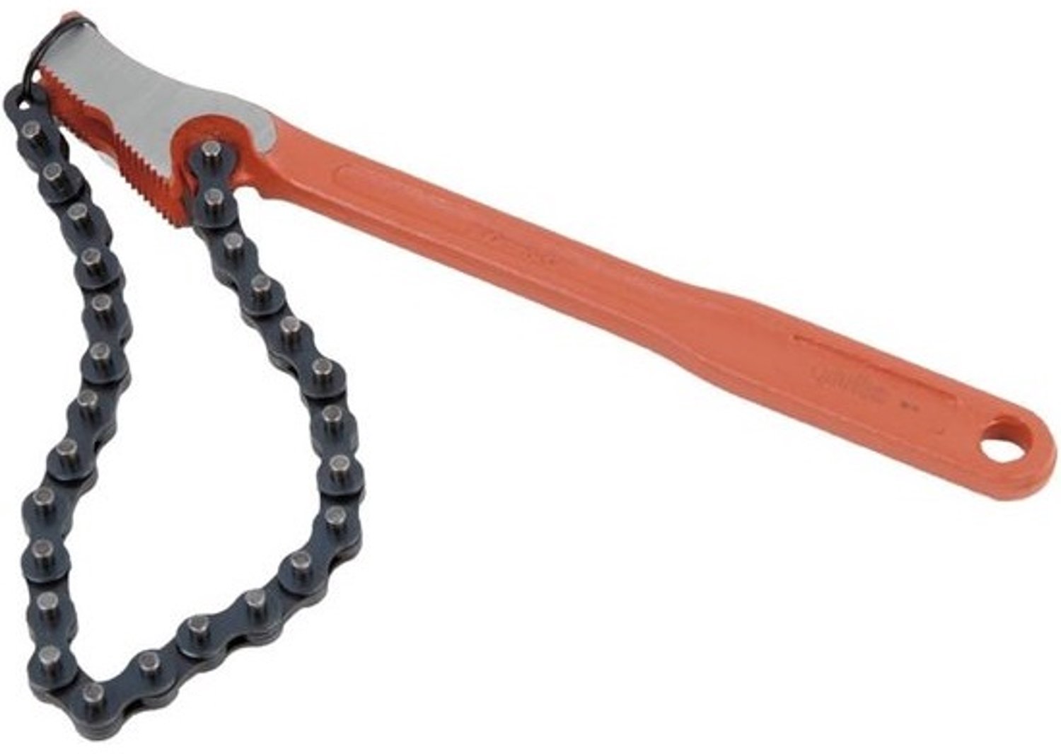 Kettingsleutel - Verstelbare sleutel - Voor sanitair werk - Omkeerbaar - versterkt - Opening 25.5 cm - Rood