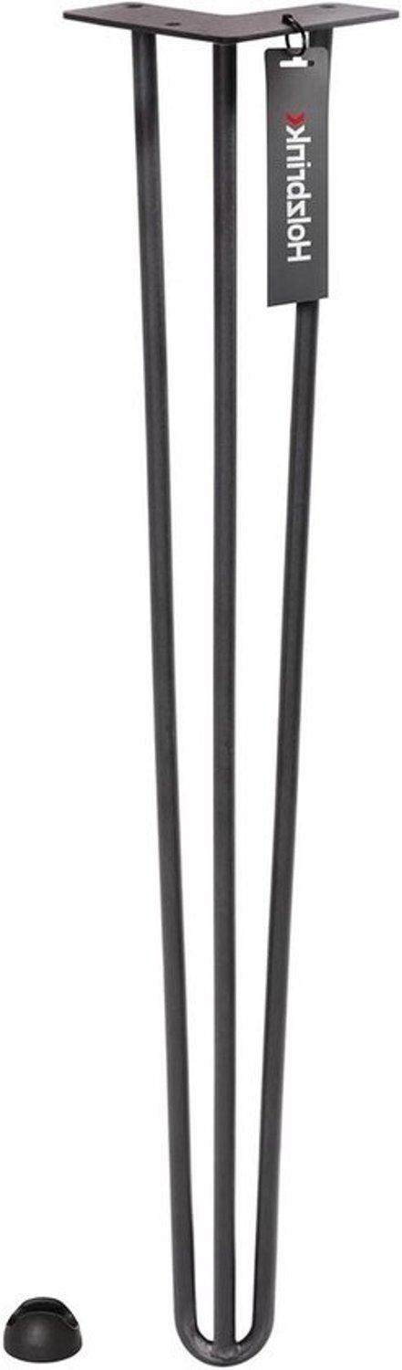 Tafelpoot - Haarspeldpoot - Voor meubelbouw - Ontwerp met drie stangen - 50 cm - Ruw staal