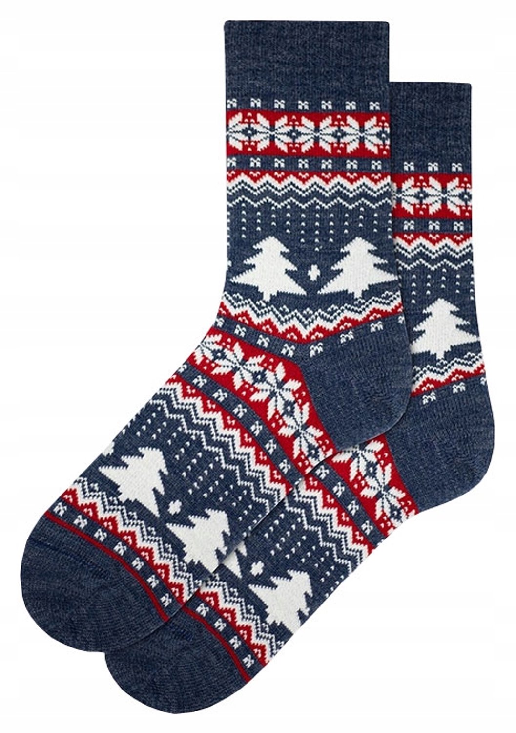 Gatta Dames Sokken Wol Winter Kerst Uni Blauw