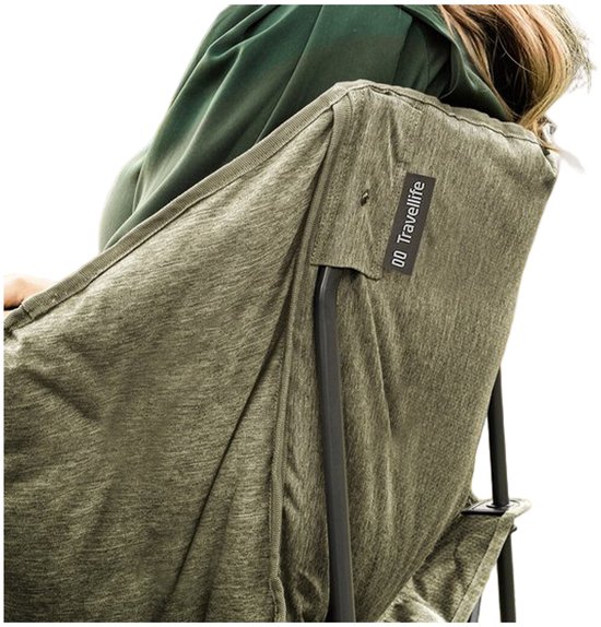 Travellife Lago Campingstoel Cross Moss Green - Comfortabele vulling - Water- en uv-bestendig - Inclusief draagtas van Travellife — afbeelding 3