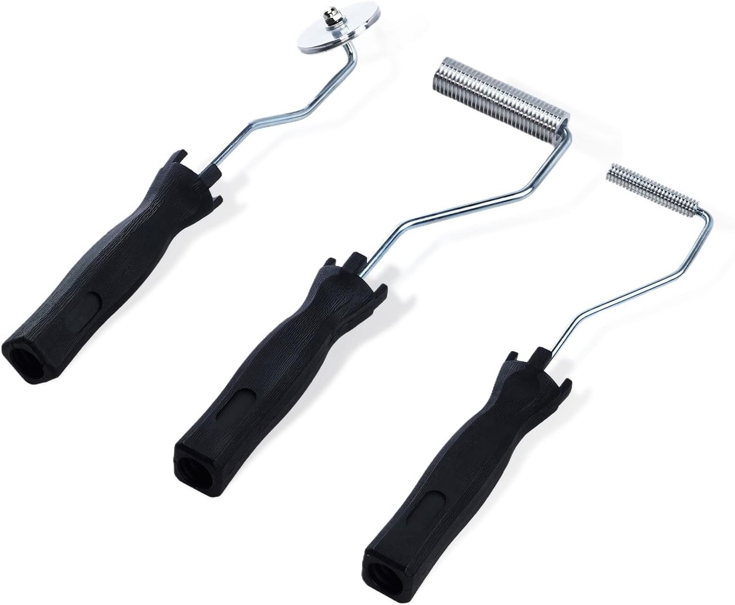 3-delige Fiberglass Roller Set voor Epoxy, Lamineren en Reparaties van Badkuipen en Boten, Inclusief Handvat en Bubble Paddle