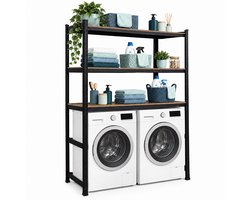 Wasmachine rek - 180x130x60 cm - 600 kg - zwart-bruin