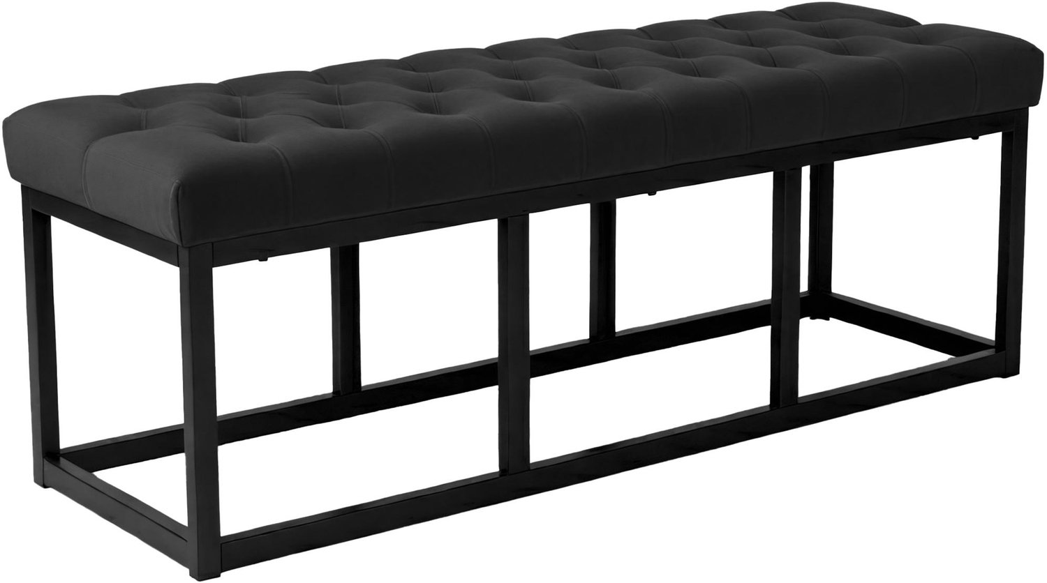Zitbank - 120 cm - Fluweel - Zwart