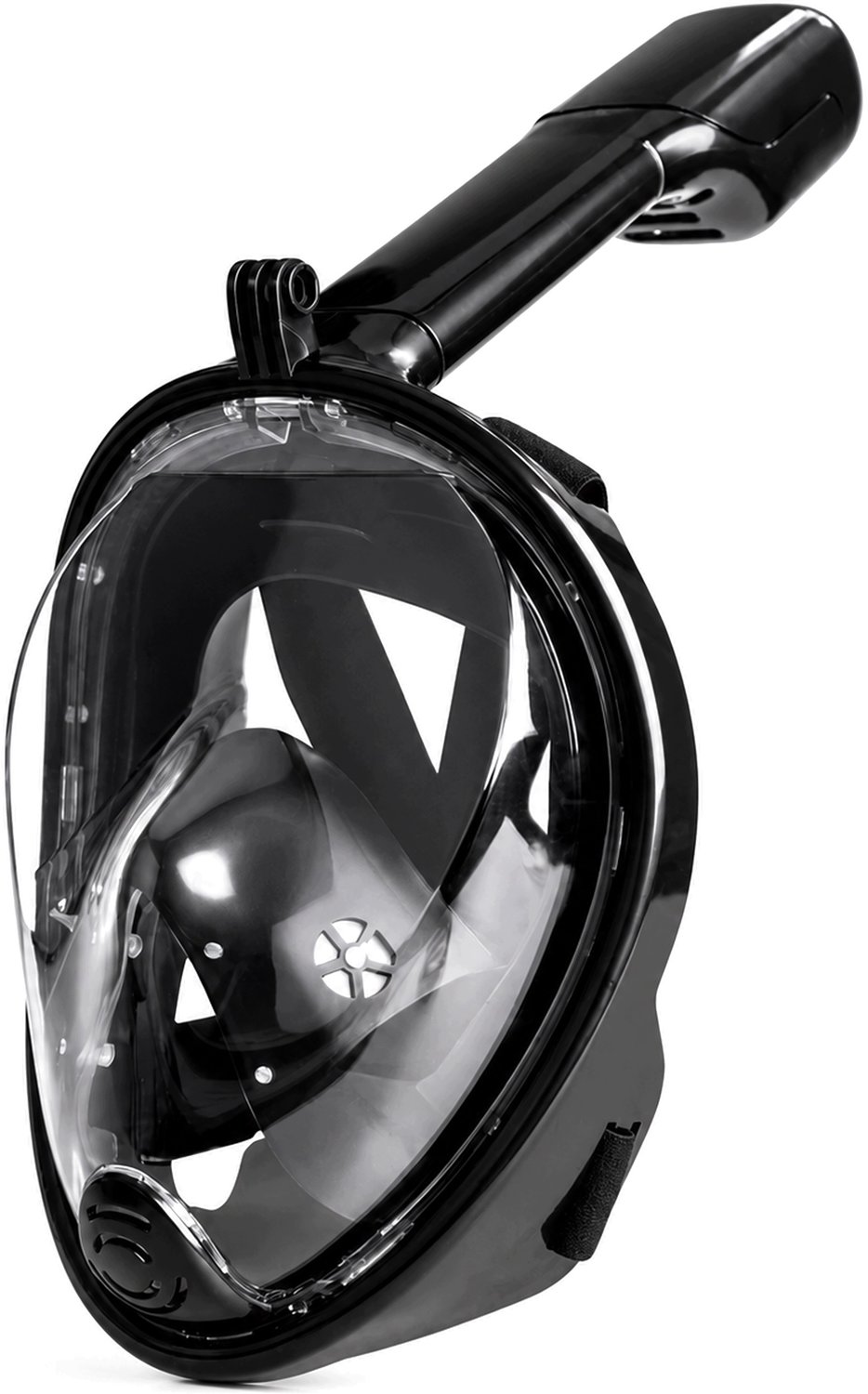 Volledig gezichtsmasker voor snorkelen en duiken met opvouwbare snorkel