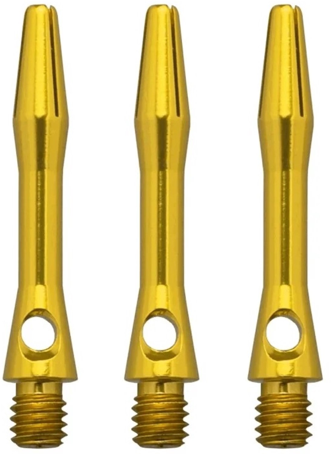 Merkloze Aluminium Dartshafts Extra Kort - Goud (3 stuks)