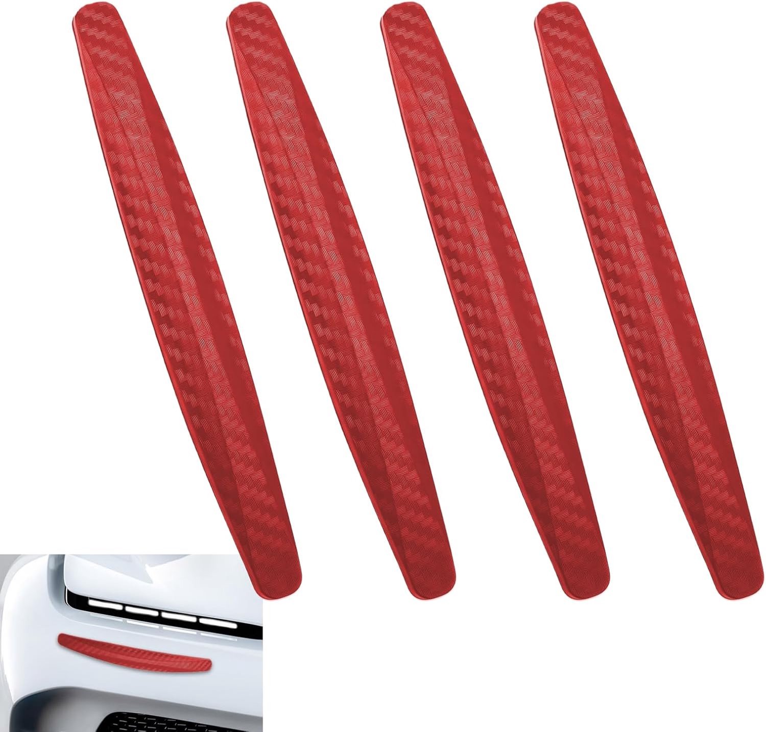 Set van 4 Auto Deurrand Beschermers - Carbon Fiber, Anti-Kras, Decoratieve Strips voor Bumperbescherming en Deurrandbeveiliging