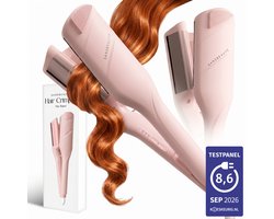 Sansbeauté® Wave Krultang 32mm - Wafeltang Haar - Keramische Haarkruller Beach Waves - Mermade Hair Waves - Mermaid Waves Krultang - Wavy Hair - Krultangen - The Waver - Haarstyler Hair Curler - Dunne en Dikke Crimper