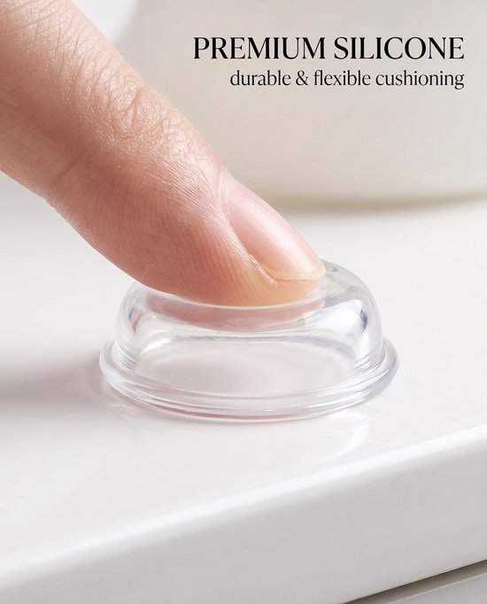 Zelfklevende Deurstoppers van Silicoon 25 x 13 mm - Geluiddemping en Bescherming voor Muren en Meubels, Schokbestendig en Ideaal voor Knoppen en Handvatten — afbeelding 5