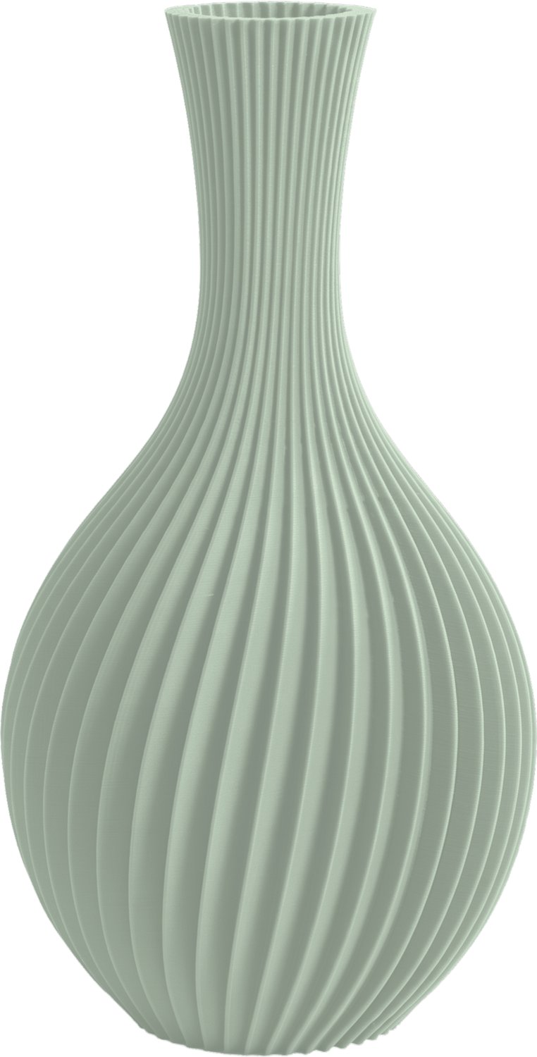 Layvo Iris Vaas - Salie - 20 cm - droogbloemen vaas - organische vaas - gerecycled plastic