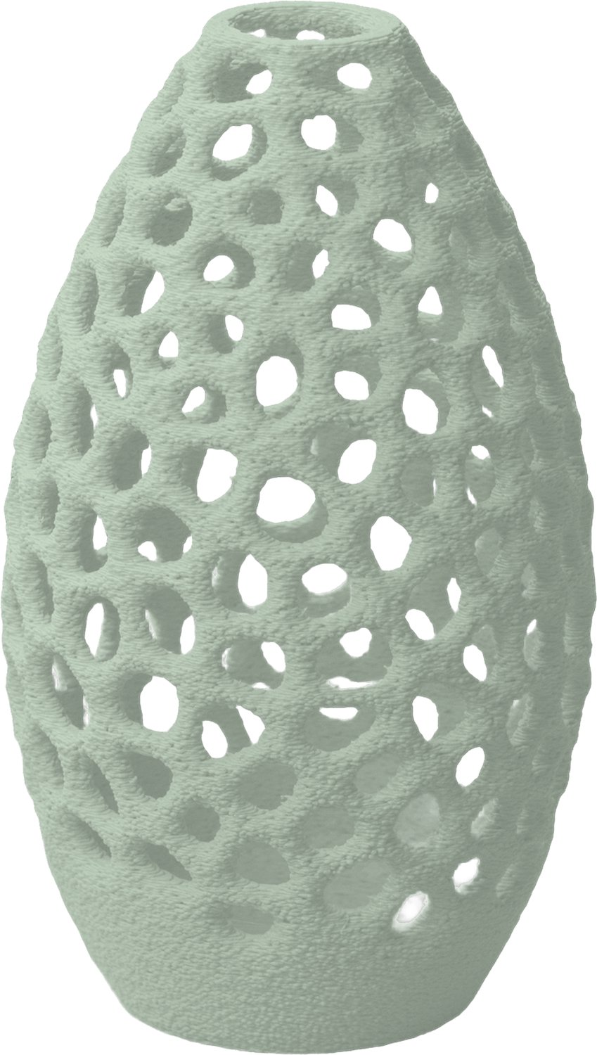 Layvo Petra Vaas - Salie - 25 cm - droogbloemen vaas - minimalistische vaas - gerecycled plastic