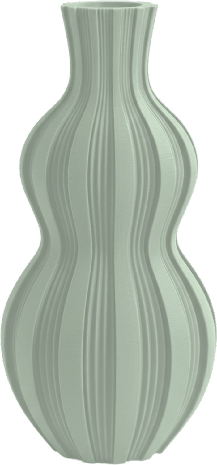 Layvo Jorik Vaas - Salie - 25 cm - droogbloemen vaas - moderne vaas - gerecycled plastic