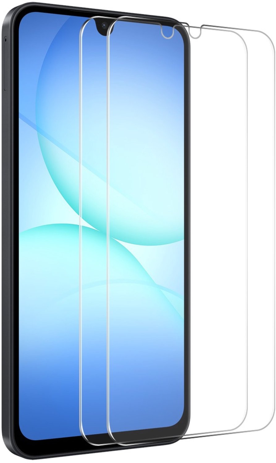 ENKAY Screen Protector - Geschikt voor Samsung Galaxy A18 Screen Protector - ENKAY 9H Tempered Glass Duo-Pack - Transparant