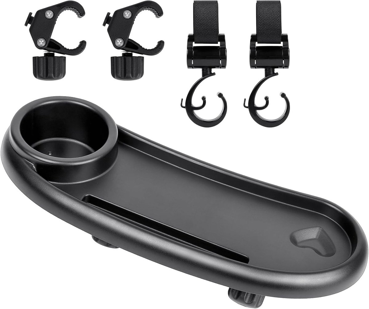 Baby Kinderwagen Snack Tray, 3-in-1 Kinderwagen Drinkbekerhouder en Etenstafel voor Peuters