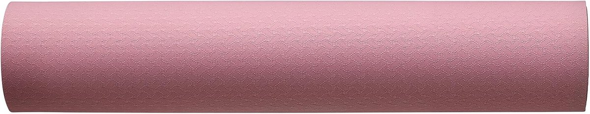 10 mm dikke TPE oefen- en yogamat met draagriem, roze