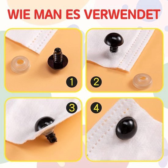 Pak Van 1100 Ogen En Neuzen Voor Gehaakte Dieren, Amigurumi-ogen Om Te Haken, Kleurrijke Gehaakte Poppenogen Met Ringen Voor Pluchen Speelgoed, Gehaakt Speelgoed, Pluchen Poppen En Teddyberen — afbeelding 3