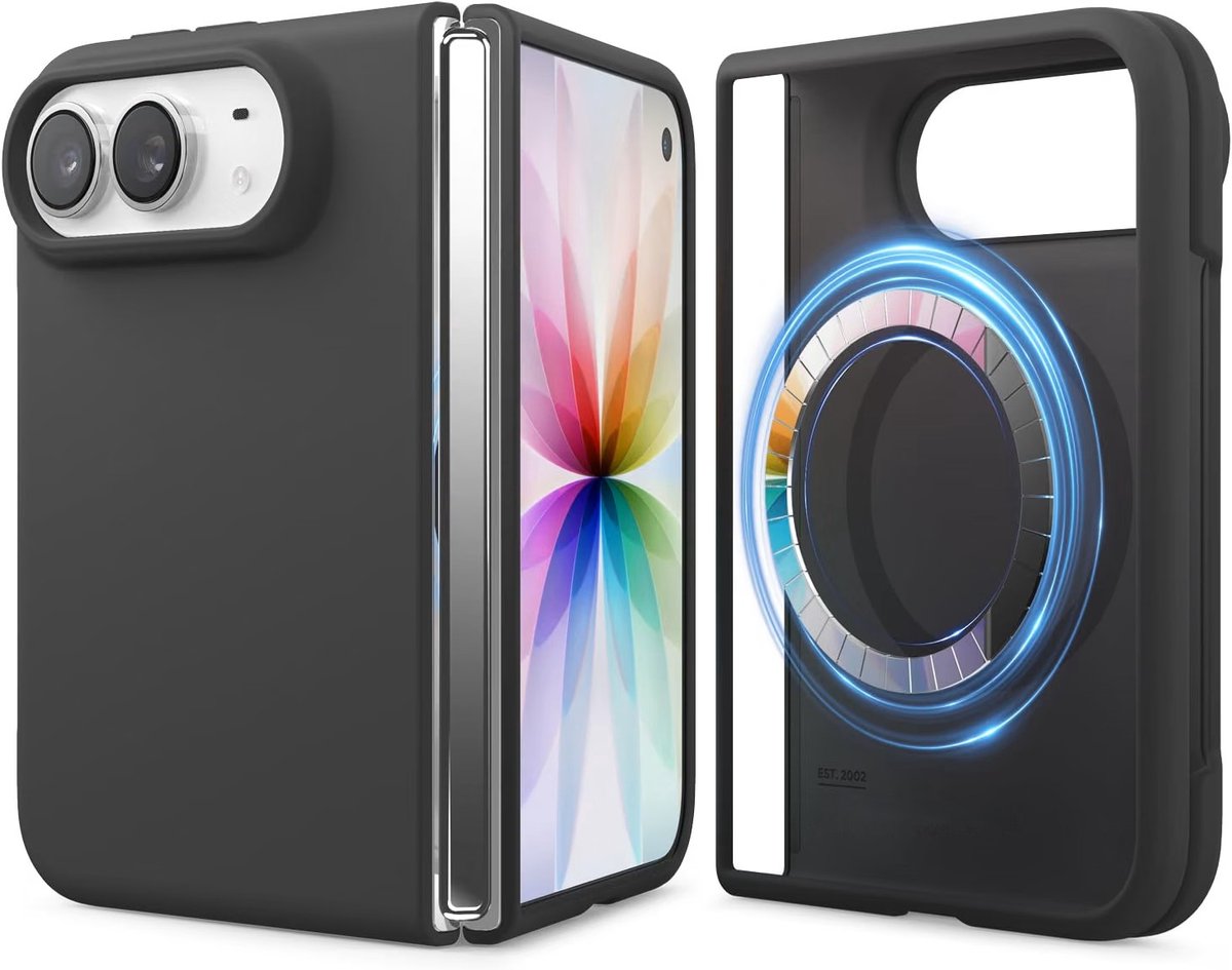 Zandarix Hoesje Geschikt voor Apple iPhone Duo - Back Cover Hoesje - Geschikt voor Mag - Premium Vloeibaar Siliconen Materiaal - Schokbestendig - Zwart