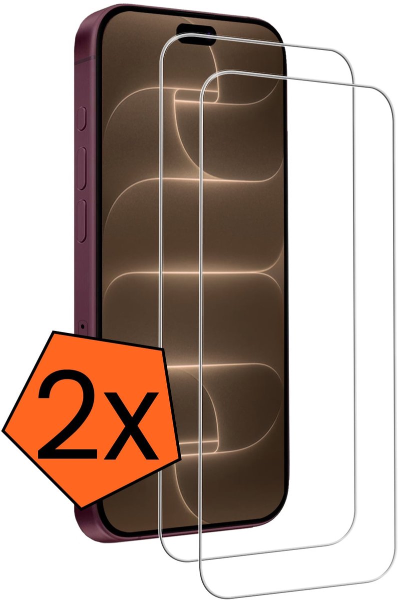 Screenprotector - 2 Stuks - Geschikt voor Apple iPhone 18 Pro Max - Volledige Dekking - Gehard Glas - Beschermglas - Tempered Glass - Screen Protector