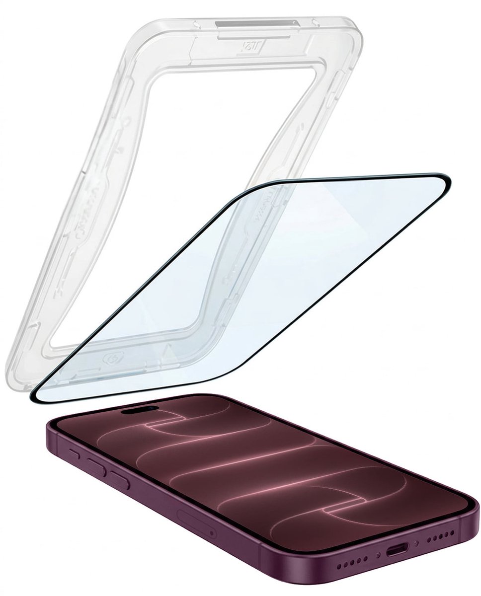 Screenprotector - Geschikt voor Apple iPhone 18 Pro - Met Installatie Kit - Beschermglas - Gehard Glas - Tempered Glass - Screen Protector - Inclusief Montage Frame - Buigbaar Hybrid Bescherm Cover