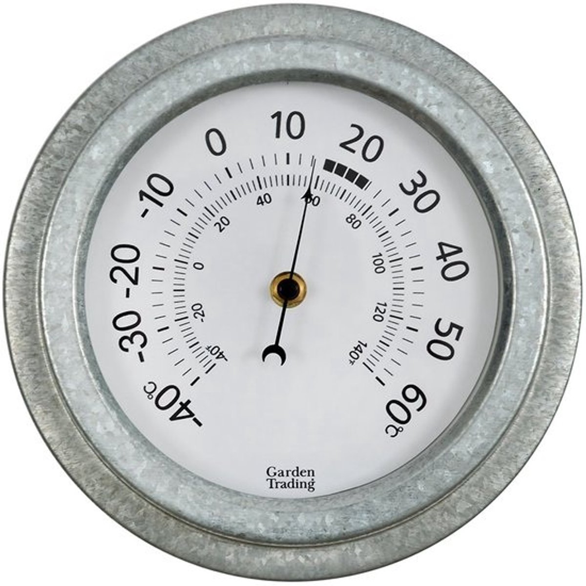 Allecto - Vintage tuinthermometer - Weerbestendig - Wandmontage - Zilver - Analoge thermometer - Perfect voor binnen en buiten - Stijlvol design