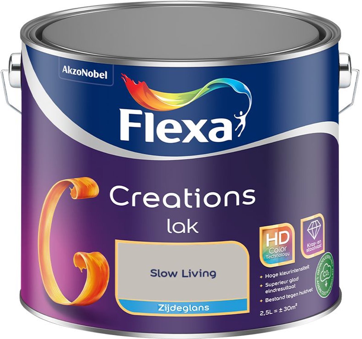 Flexa - Creations Lak Zijdeglans - Slow Living - 2,5 L - Kleur Van Het Jaar 2027