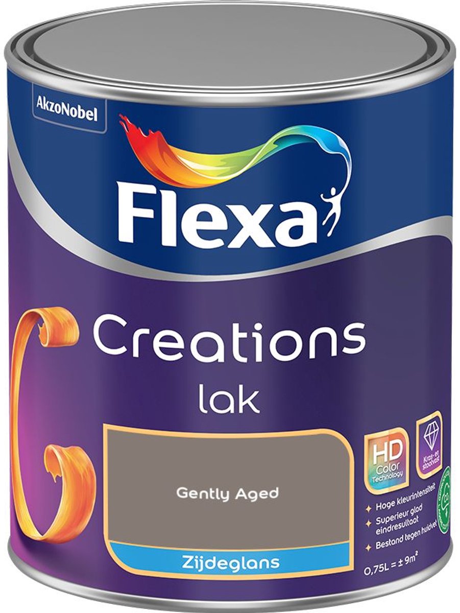Flexa - Creations Lak Zijdeglans - Gently Aged - 750 Ml - Kleur Van Het Jaar 2027
