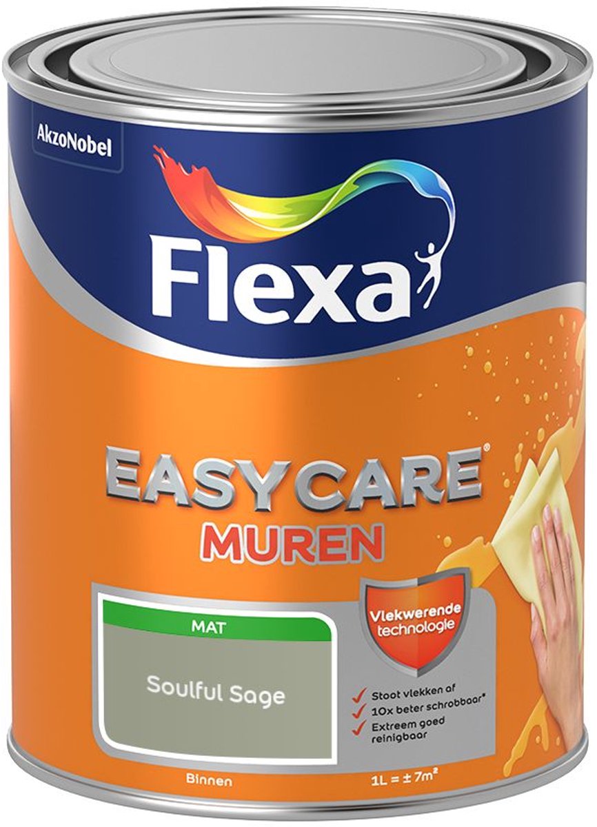Flexa - Easycare Muren - Soulful Sage - 1 L - Kleur Van Het Jaar 2027