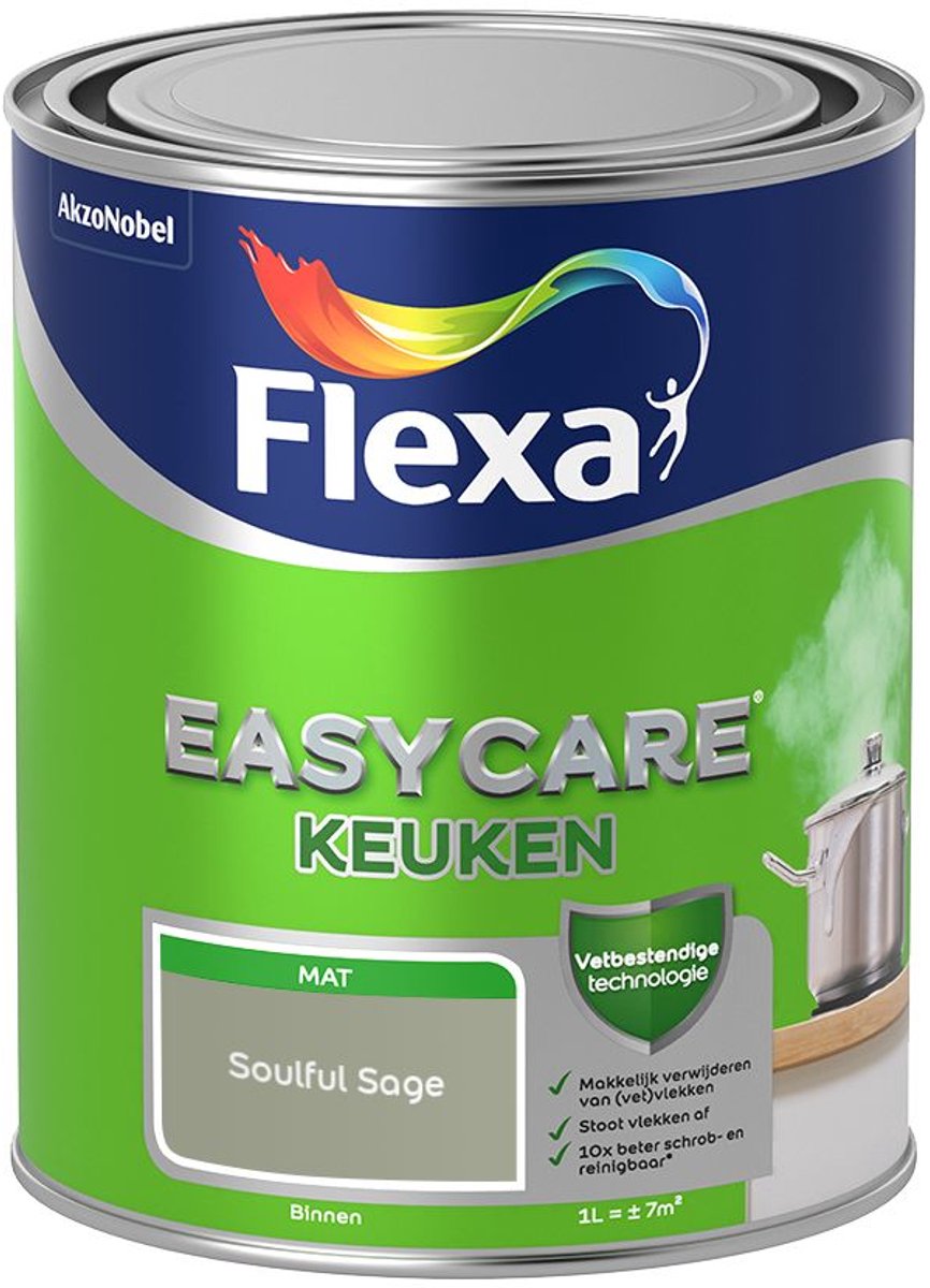 Flexa - Easycare Keuken - Soulful Sage - 1 L - Kleur Van Het Jaar 2027
